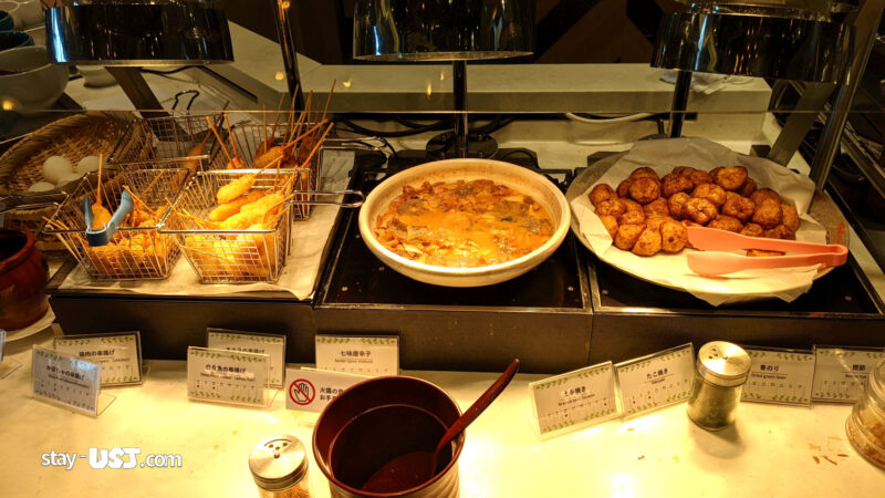 オリエンタルホテルユニバーサル・シティの朝食・大阪名物料理台